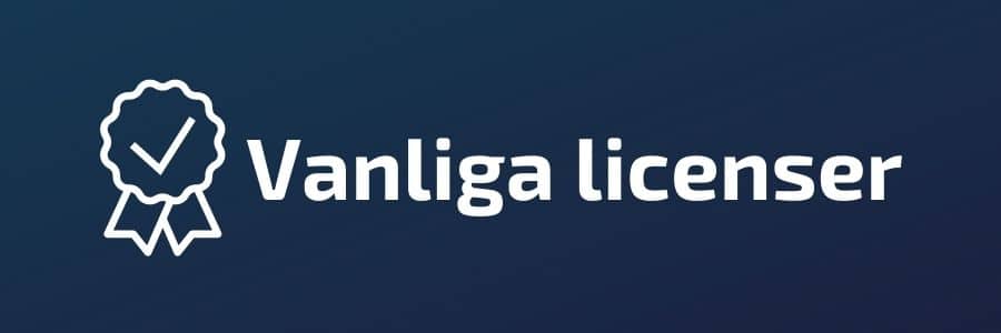 Vanliga licenser på utländska casinos
